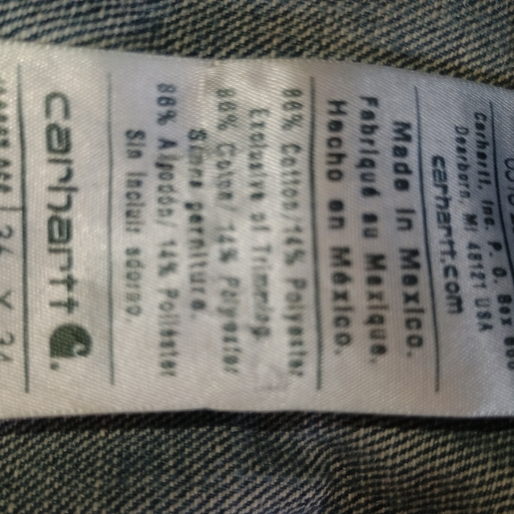 Vintage Carhartt Carpenter Jeans‎ 36x34 Relaxed Fit Workwear Distressed - Picture 15 of 15